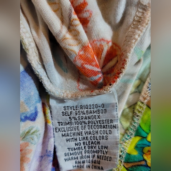 Johnny Was Dreamer Favorite Vee Swing Tee Shirt Top Long Sleeve Floral‎ XS - Picture 6 of 7